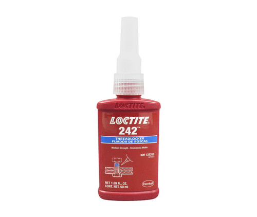 Henkel 24231 LOCTITE® 242™ Blue Medium Strength & Viscosity Threadlocking Adhesive - 50 mL (1.69 oz) Bottle