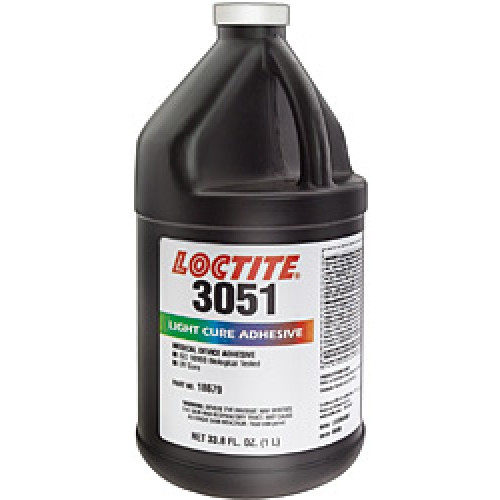 Henkel 18679 LOCTITE® AA 3051™ Light Cure Medical Device Adhesive - Liter (33.8 oz) Bottle