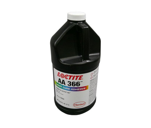 Henkel 12224 LOCTITE® AA 366™ Yellow Light Cure Adhesive - Liter (33.8 oz) Bottle