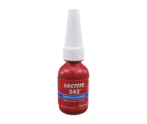 Henkel 24077 LOCTITE® 243™ Blue Medium Strength General-Purpose Threadlocker - 10 mL (0.34 oz) Bottle