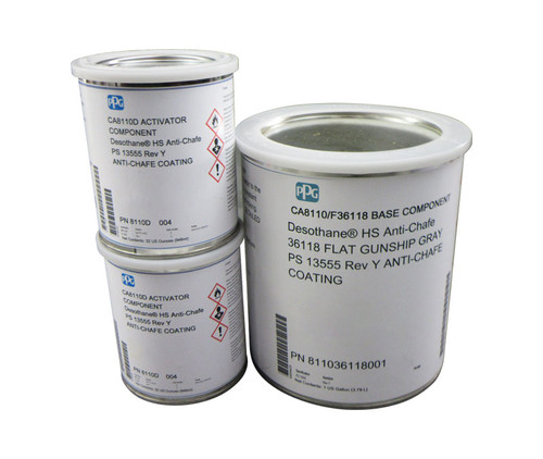 PPG® Desothane® CA8110/FS#36118 Gray PS 13555 Spec Flat Anti-Chafe Topcoat - Gallon Kit - 10/Pack