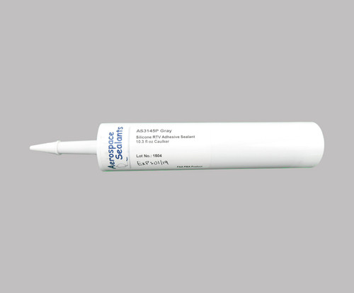 Aerospace Sealants AS3145 FAA-PMA Gray Silicone Adhesive Sealant - 10.3 oz Cartridge - 12/Case