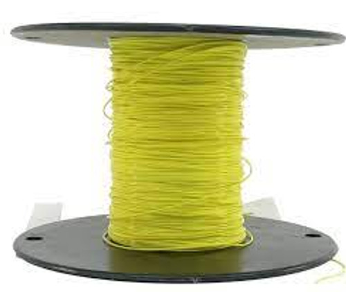 Military Specification M22759/16-20-4 Yellow 20 AWG PTFE Tapes/Coated Fiberglass Braid Wire - 30-Ft/Roll