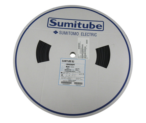 Military Specification M23053/5-104-0 Black 1/8" Heat Shrink Tubing - 4-Foot Length