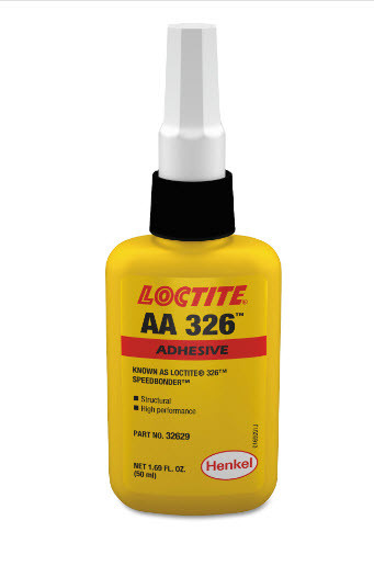 Henkel 32629 LOCTITE® AA 326™ SPEEDBONDER® Yellow Fast Fixture Structural Adhesive - 50 mL (1.69 oz) Bottle