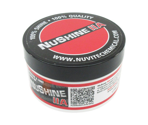 Nuvite® Nushine II® Grade A Re-Polishing & Light Touch-Up Metal Polishing Compound- 1/2 lb Jar - 16/Pack