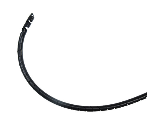 ICO-Rally SWT-3/8 Black 0.375" OD x 0.030" Wall Teflon Spiral Wrap Tubing - Sold by the Foot - 5-Foot Length