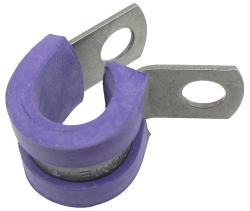 Military Standard MS21919WCE4 Crescent Steel Band 275°F Ethylene Propylene Cushioned Clamp, Loop - 2/Pack