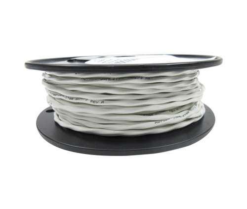 Military Specification M27500/20ML2T08 White Jacket 20 AWG 2 Conductor Shielded Cable - 100/Foot