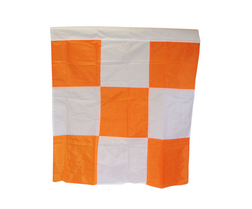 Safety Flag APF Orange/White Checkered 36" x 36" Airport Flag - 24/Pack