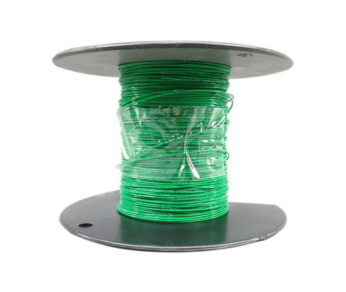 Military Specification M22759/11-26-5 Green 26 AWG PTFE Tapes/Coated Fiberglass Braid Wire - 100/Foot