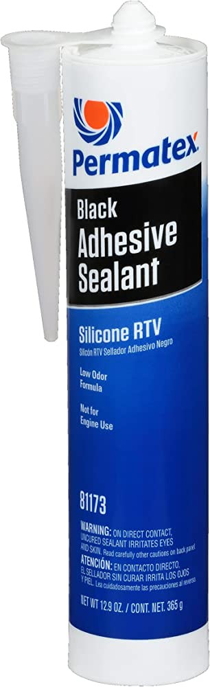 PERMATEX® 81173 Black Silicone Adhesive Sealant - 12.9 oz Cartridge - 36/Case