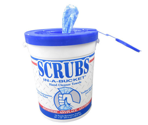 SCRUBS® 42272 Citrus Fragrance 10-1/2" x 12-1/4" Hand Cleaning Towel - 72 Towel/Container - 6/Pack