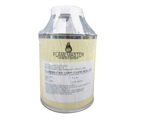 Flamemaster CS 3201 B-2 Black AMS-S-7124B (no QPL) Spec Integral Fuel Tank and Cabin Sealant - Quart (24 fl oz) Can Kit
