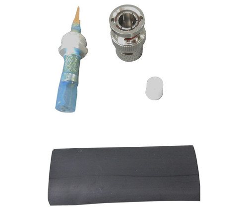 TE Connectivity RBD50-M-00 Brass/Nickle RG-58, RG-141, RG-142, RG-303, RG-400 BNC Straight Connector, Plug, Electrical - 5/Pack