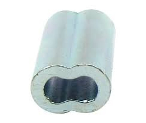 Military Standard MS51844-21 Zinc-Plated Copper 3/64" Swaging-Wire Rope Sleeve - 60/Pack