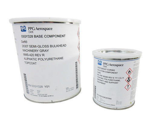 PPG® Deft® 03-GY-328 FS#26307 Gray MIL-PRF-85285E TY I CL H Spec Polyurethane Military Topcoat - Gallon Kit