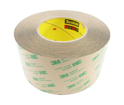 3M™ 021200-19339 Scotch® 468MP Clear 5 Mil Adhesive Transfer Tape - 3" x 60 Yard Roll