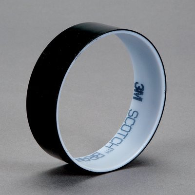 3M™ 021200-03574 Black 850 Polyester 1.9 Mil Film Tape - 1" x 72 Yard Roll