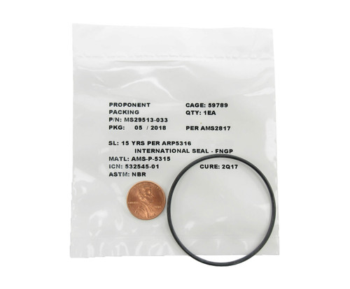 Military Standard MS29513-033 O-Ring - 20/Pack