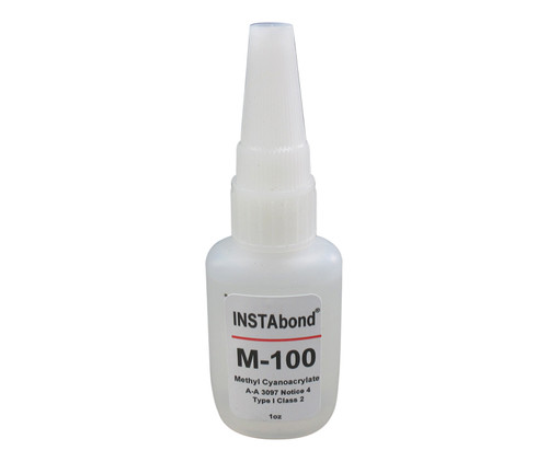 INSTAbond® M-100 Clear A-A-3097 Type 1 Class 2 Cyanoacrylate Adhesive - 1 oz Bottle