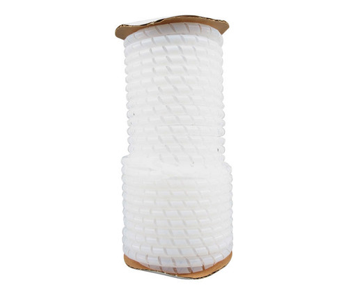 ICO-Rally SWT-1/2 Natural 0.500" OD x 0.030" Wall Teflon Spiral Wrap Tubing - Sold by the Foot - 25-Ft/Roll