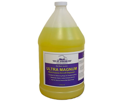 JET STREAM® UMG1 ULTRA MAGNUM™ Yellow Concentrate Aircraft Carbon Soot Cleaner & Degreaser - Gallon Jug - 4/Case