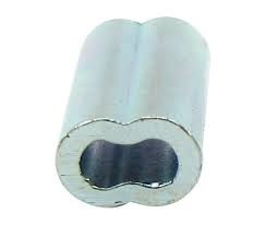 Military Standard MS51844-25 Zinc-Plated Copper 5/32" Swaging-Wire Rope Sleeve - 20/Pack