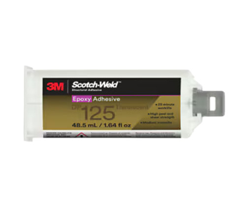3M™ Scotch-Weld™ DP125 Epoxy Adhesive Translucent - 48.5 mL DuoPak - 12/Case