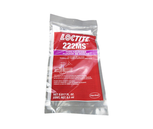 Henkel 22205 LOCTITE® 222MS™ Purple Low Strength Small Screw Mil-Spec Threadlocker - 0.5 mL (0.017 oz) Capsule - 100/Pack