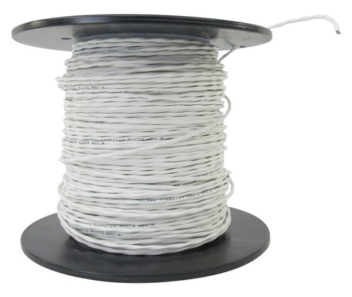 Military Specification M27500/24SB2T23 White Jacket 24 AWG 2 Conductor Shielded Cable - 100-Foot Length