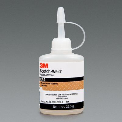 3M™ 021200-96600 Scotch-Weld™ CA4 Clear Instant Adhesive - 28.3 Gram (1 oz) Bottle - 12/Pack
