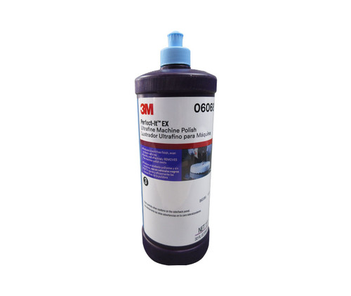 3M™ 051131-06068 Perfect-It™ EX 06068 Blue Ultrafine Machine Polish - 1 qt (32 fl oz/946 mL) Squeeze Bottle