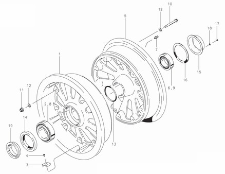 Cleveland Wheel & Brake 40-174 Wheel Assembly - 2/Pack