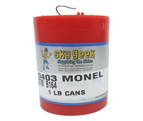 Military Standard MS20995NC32 Monel 0.032" Diameter Safety Wire - 1 lb Roll