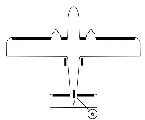 GOODRICH 25S5D5035-05 BN2, BN-2A, BN-2B & BN-2T Vertical Fin De-Ice Boot