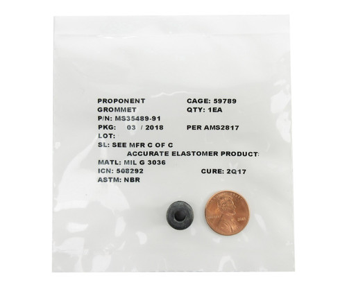 Military Standard MS35489-91 Synthetic Rubber Grommet, Nonmetallic