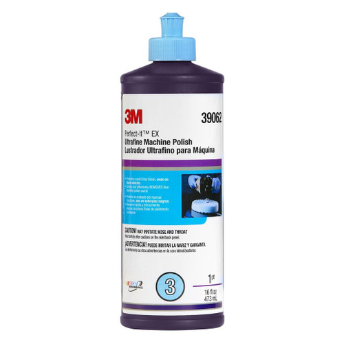 3m™ 051131-39062 Perfect-It™ Ultrafine EX 39062 White Ultrafine Machine Polish - 473 mL (16 oz) Squeeze Bottle