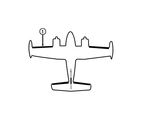GOODRICH 27S-7D5070-03 Cessna 414, 402, 335, 340 & 310 LH Nacelle - Tip De-Ice Boot