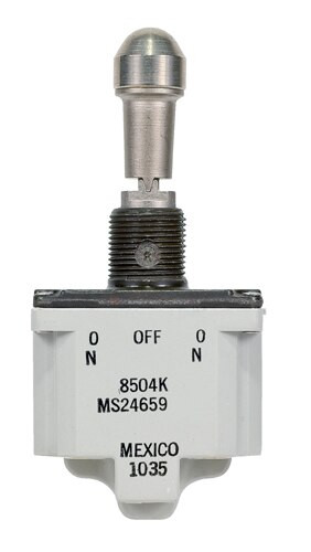 SAFRAN 8504K43 2-Pole Toggle Switch - On - On - On