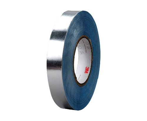 3M™ 051138-95645 Silver 435 Vibration 3.5 Mil Damping Aluminum Foil Tape - 8" x 1 x 36 Yard Roll