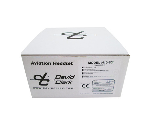 David Clark 40128G-01 Model H10-60 Mono 5-Foot Straight Cord Aircraft Headset