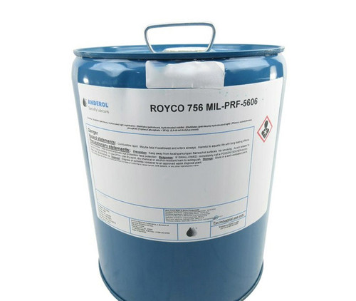 ROYCO® 756 Red MIL-PRF-5606H Amend. 3 Spec Mineral Oil Based Aircraft Hydraulic Fluid - 5 Gallon Pail