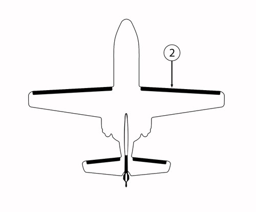 GOODRICH P25S7D5059-08 FASTboot® Cessna 500 & 501 RH Wing De-Ice Boot