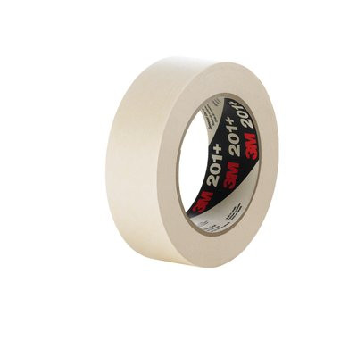 3M™ 051115-64740 201+ Tan 4.4 Mil General Use Masking Tape - 24 mm x 55 m Roll