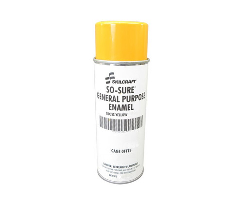 Skilcraft® 01D4-130 SO SURE® FS 13538 Gloss Yellow General-Purpose Enamel Paint - 10 oz Aerosol Can