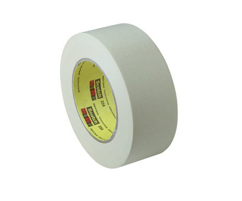 3M™ 021200-02987 Scotch® 234 Tan 5.9 Mil General-Purpose Masking Tape - 96 mm x 55 m Roll