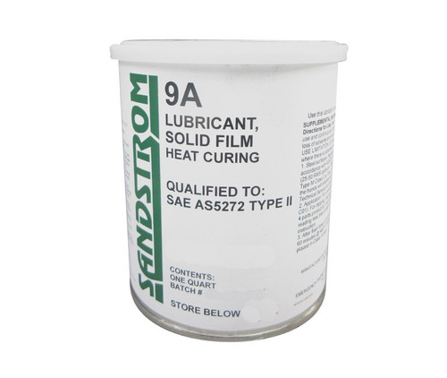 Sandstrom 9A Flat Dark Gray AS5272 Type II Spec Heat Cure Solid Film Lubricant - Quart Can