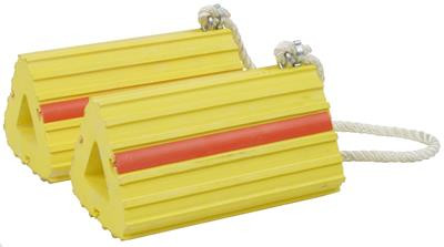 Tronair® 99-9029-6000 Yellow/Orange Stripe 12" Aircraft Wheel Chocks