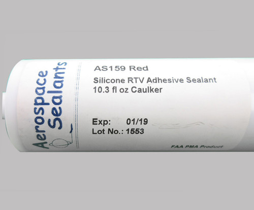 Aerospace Sealants AS159 (FAA-PMA) Red Silicone Adhesive Sealant - 10.3 oz Cartridge